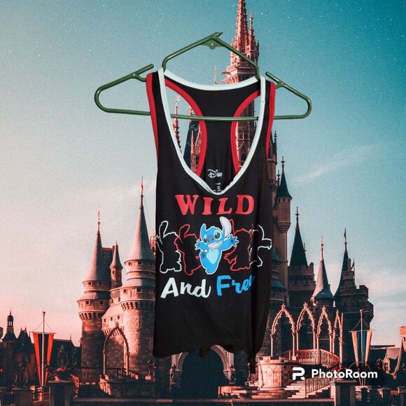 Wild and Free Disney‎ Stitch Juniors Size M 7/9 Tank - Picture 1 of 2